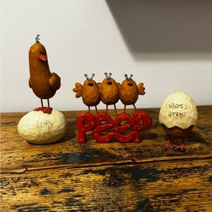 Orange Chick Spring Figurine Set - Peep Design by B. Lloyd
